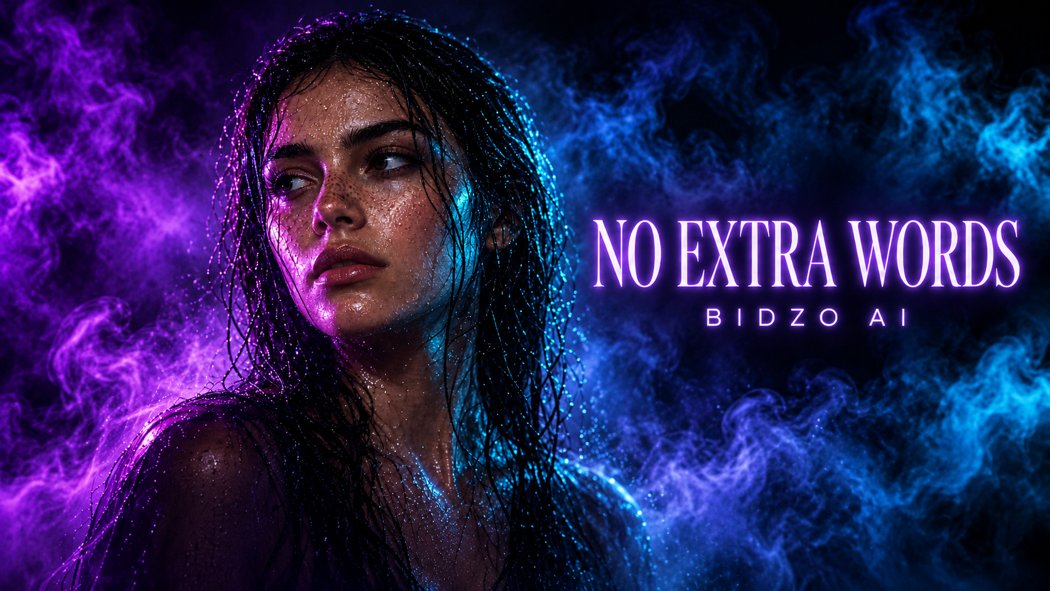 Обложка NO EXTRA WORDS — Bidzo AI